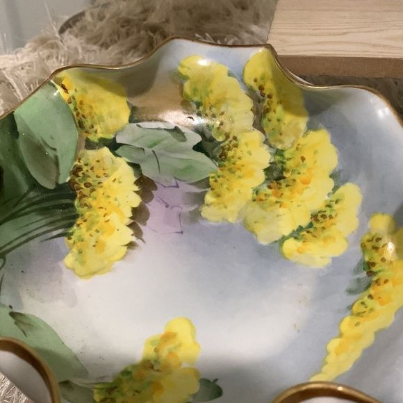 Vintage Ginori Italy Hand Painted Floral Dish - Picture 8 of 16